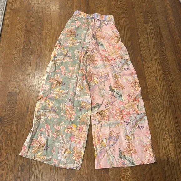 ZIMMERMANN Cira Printed Linen Straight Pants In Multicolore - Picture 6 of 6